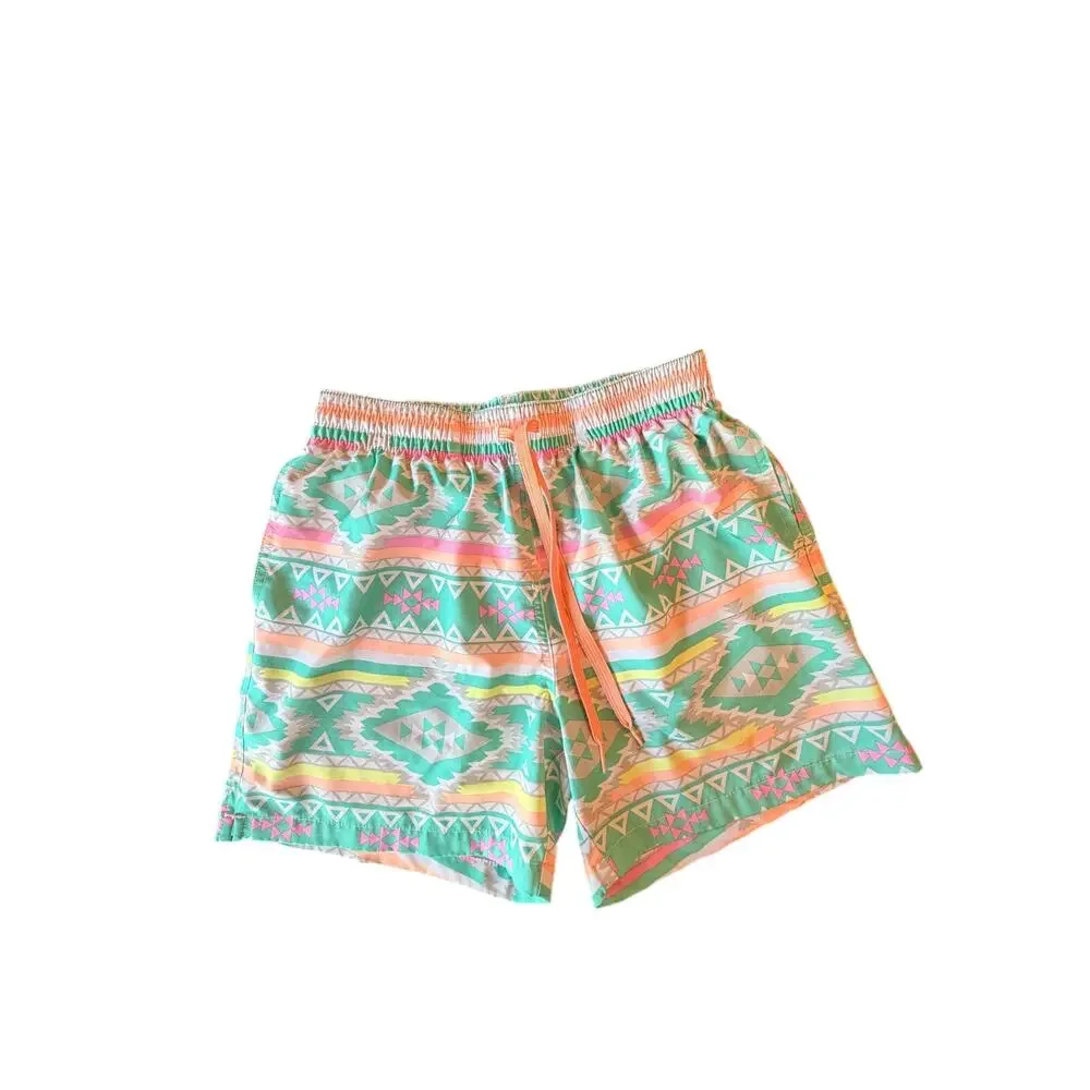 Chubbies Men's Classic En Fuego 5.5’’ Swim Trunks Small teal no lining